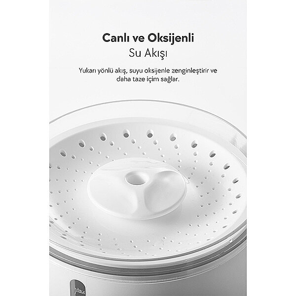 Dogness D09 Akıllı Otomatik Kedi ve Köpek Su Pınarı 2,2 L (Beyaz) - 2