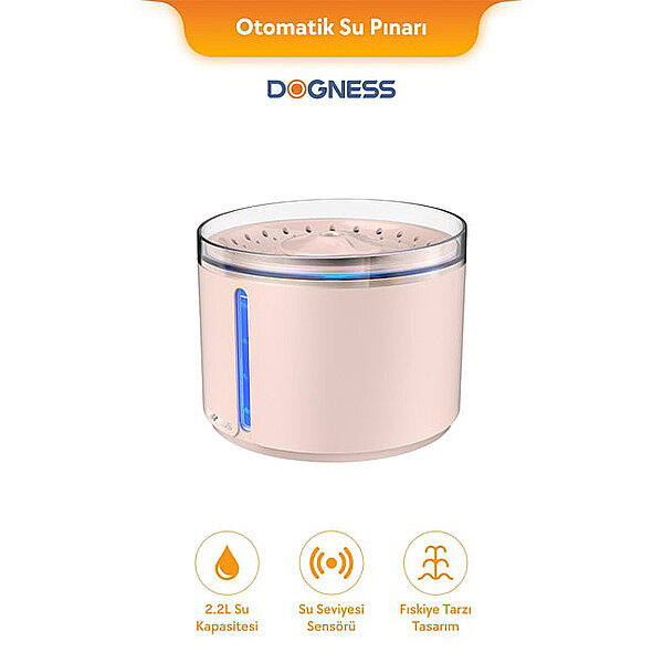 Dogness D09 Akıllı Otomatik Kedi ve Köpek Su Pınarı 2,2 L (Pembe)