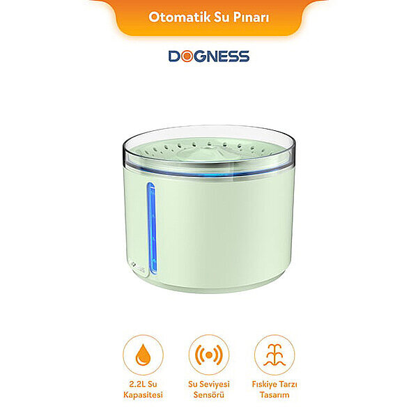 Dogness D09 Akıllı Otomatik Kedi ve Köpek Su Pınarı 2,2 L (Yeşil)