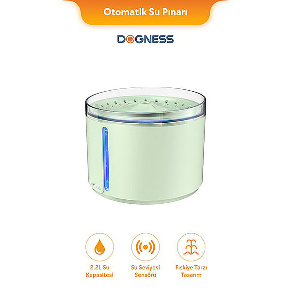 Dogness D09 Akıllı Otomatik Kedi ve Köpek Su Pınarı 2,2 L (Yeşil) - 1