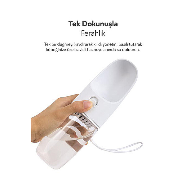 Dogness Kedi ve Köpek Seyahat Suluğu 400 ml (Mavi) - 2