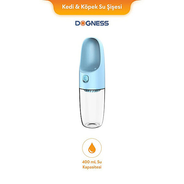 Dogness Kedi ve Köpek Seyahat Suluğu 400 ml (Mavi) - 1