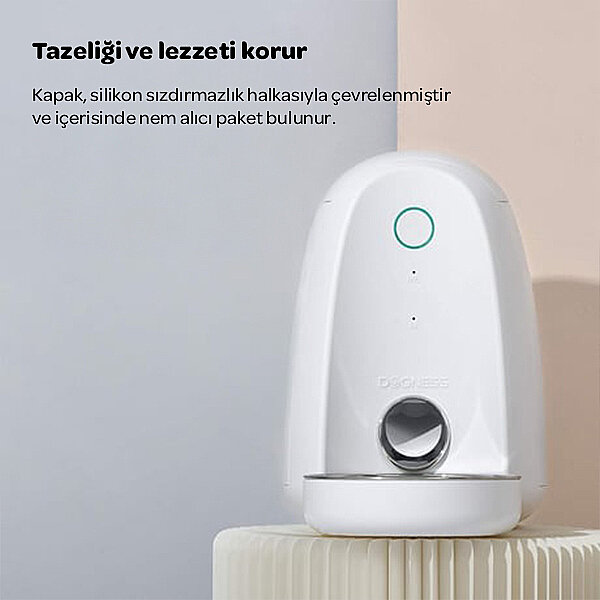 Dogness Wi-Fi Bağlantılı Mini Otomatik Kedi ve Köpek Mama Kabı 2 L - 3
