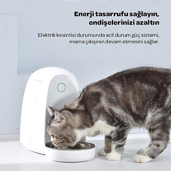 Dogness Wi-Fi Bağlantılı Mini Otomatik Kedi ve Köpek Mama Kabı 2 L - 4