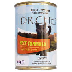 Dr Chef Sığır Etli Kedi Yaş Maması 415 GR