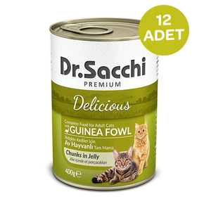 Dr. Sacchi Av Hayvanlı Kedi Konservesi 400 Gr x 12 Adet