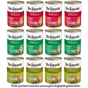 Dr. Sacchi Karışık Kedi Yaş Maması 400 gr X 12 Adet