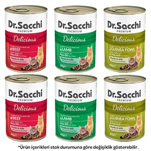 Dr. Sacchi Karışık Kedi Yaş Maması 400 gr X 6 Adet