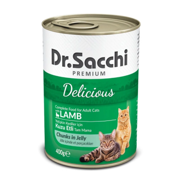 Dr. Sacchi Kuzu Etli Kedi Yaş Maması 400 GR - 1