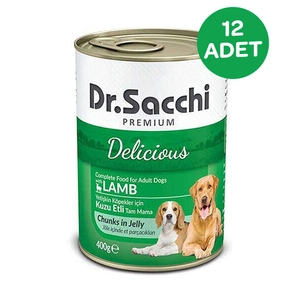 Dr. Sacchi Kuzu Etli Kedi Konservesi 400 Gr x 12 Adet