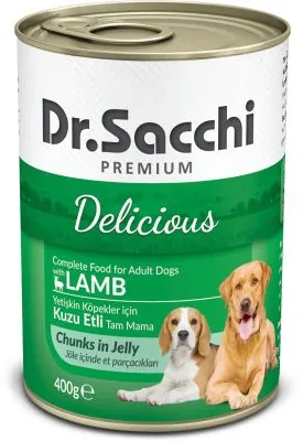 Dr. Sacchi Kuzu Etli Köpek Yaş Maması 400 GR - 1