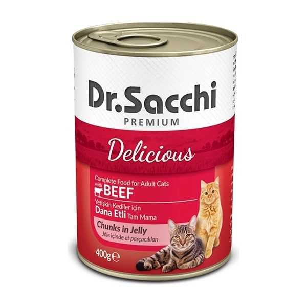 Dr. Sacchi Sığır Etli Kedi Yaş Maması 400 GR - 1
