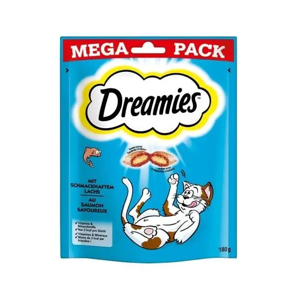 Dreamies Mega Paket Somonlu Kedi Ödül Maması 180 gr - 1