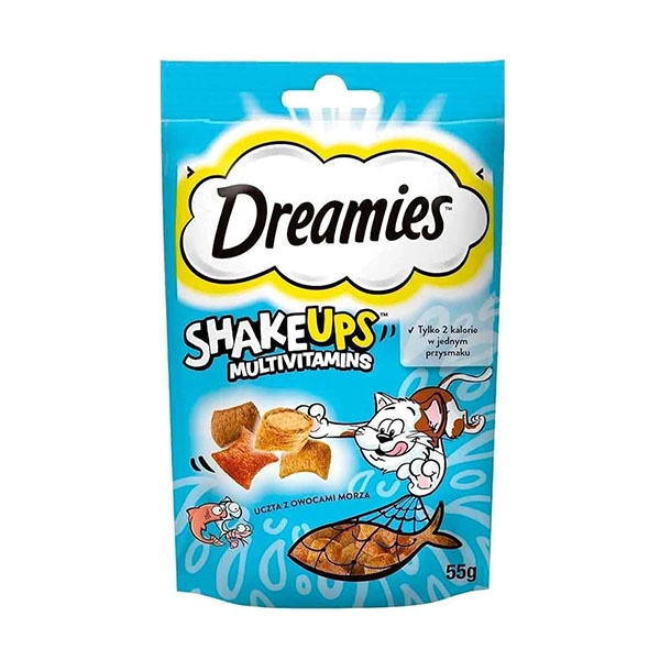Dreamies ShakeUps Multivitaminli Deniz Ürünleri Kedi Ödül Maması 55 Gr - 1