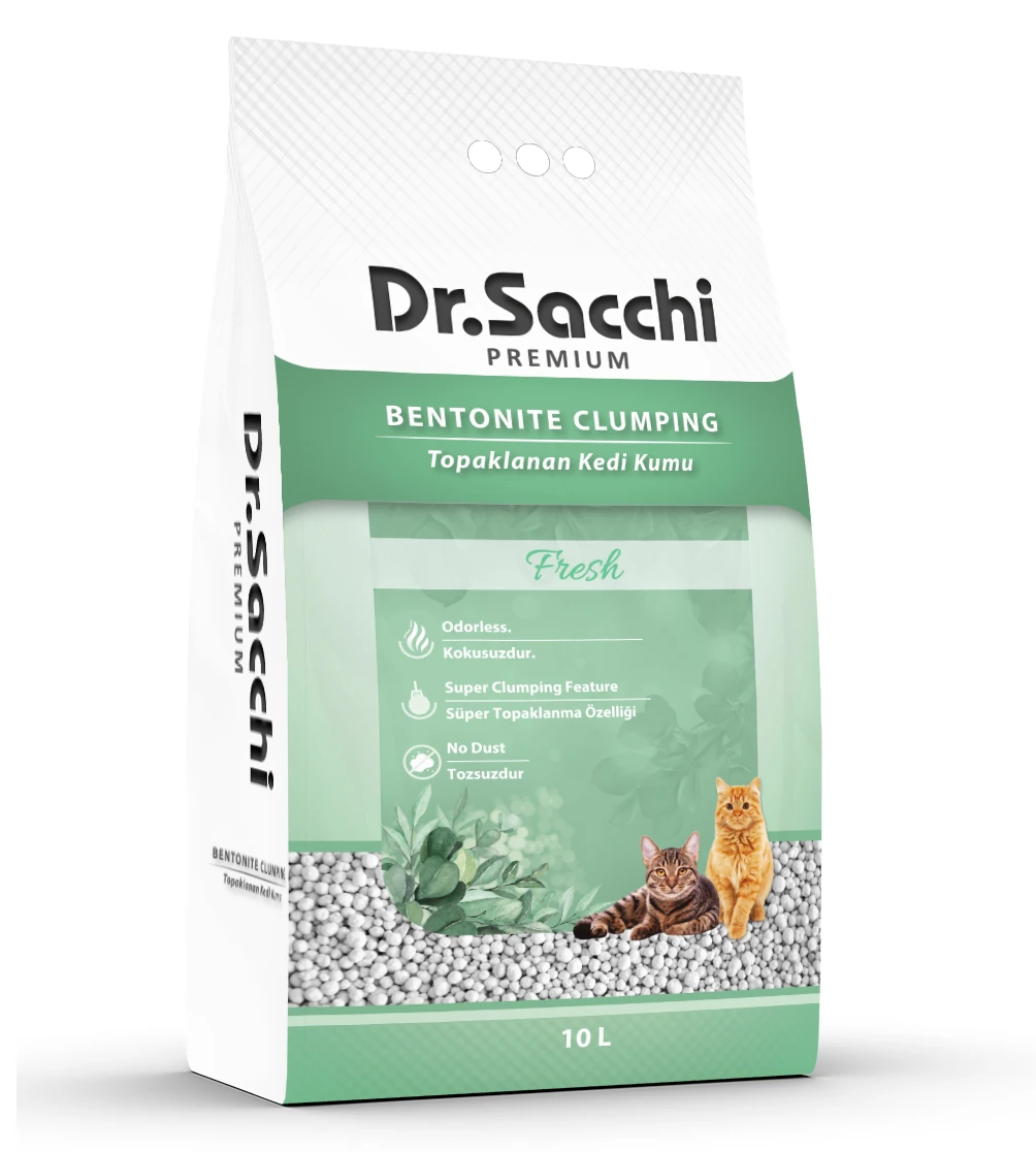 Dr.Sacchi Fresh Bentonit Kedi Kumu 10 Lt