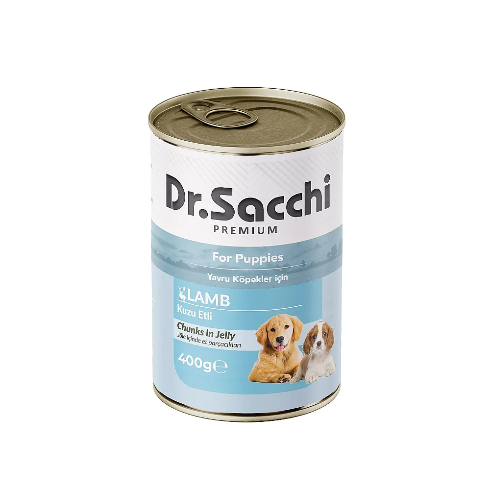 Dr.Sacchi Kuzu Etli Yavru Köpek Konservesi 400 g - 1