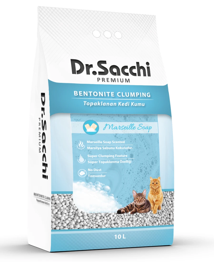 Dr.Sacchi Marsilya Sabunu Kokulu Bentonit Kedi Kumu 10