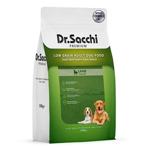 Dr.Sacchi Premium Düşük Tahıllı Kuzu Etli Yetişkin Köpek Maması 1.5 kg - 1