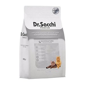 Dr.Sacchi  Premıum Düşük Tahıllı Somonlu Ve Ton Balıklı Kısırlaştırılmış Kedi Maması 1 Kg