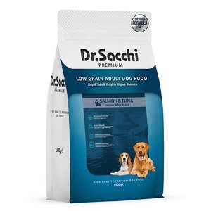 Dr.Sacchi Premıum Düşük Tahıllı Somonlu Ve Ton Balıklı Yetişkin Köpek Maması 1.5 kg