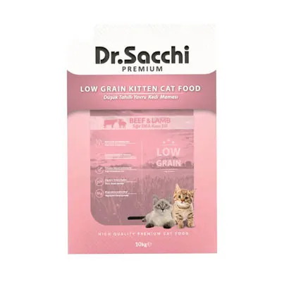 Dr.Sacchi Premium Düşük Tahıllı Yavru Kedi Maması 10 KG - 2