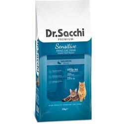 Dr.Sacchi Premium Sensitive Somonlu Kedi Maması 15 KG - 1