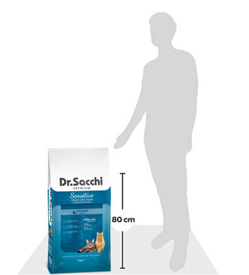 Dr.Sacchi Premium Sensitive Somonlu Kedi Maması 15 KG - 2