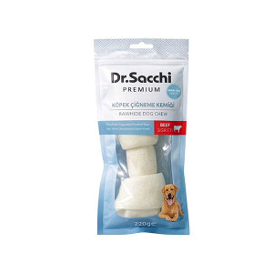 Dr.Sacchi Premium Sığır Etli Sığır Derisi Genişletilmiş Düğüm Kemik Tahılsız Köpek Ödülü 10-11'' 220 g