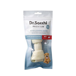 Dr.Sacchi Premium Sığır Etli Sığır Derisi Genişletilmiş Düğüm Kemik Tahılsız Köpek Ödülü 5-6'' 70 g