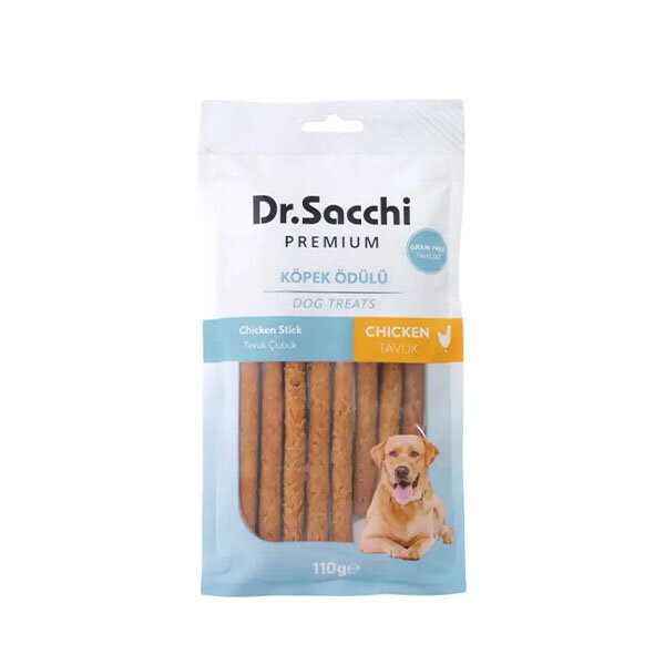 Dr.Sacchi Premium Tavuklu Çubuk Tahılsız Köpek Ödülü 5'' (10'lu) 110 g - 1