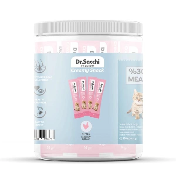 Dr.Sacchi Sıvı Kedi Ödül Kıtten Chıcken 14 Gr Karışık- 30'Lu Kavanoz - 1