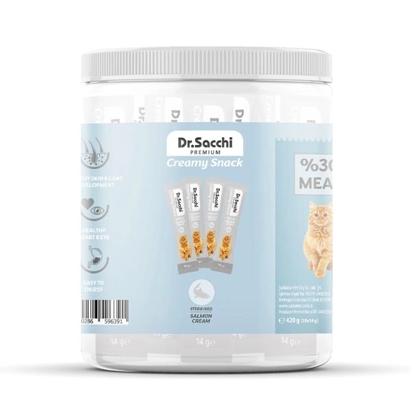 Dr.Sacchi Sıvı Kedi Ödül Sterıl Salmon 14 Gr Karışık- 30'Lu Kavanoz - 1