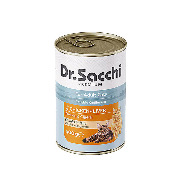 Dr.Sacchi Tavuklu Ciğerli Kedi Konservesi 400 g