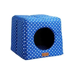 Dubex 3D Kedi Evi Kulübe Mavi Benekli