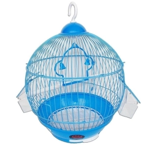 Dünya Metal Yuvarlak Kuş Kafesi Büyük Boy Renkli 39x42 cm