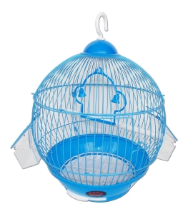 Dünya Metal Yuvarlak Kuş Kafesi Orta Boy Renkli 23x37 cm