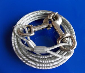 Eastland Bahçe için Yaylı Çelik Köpek Bağlama Halatı  3 M