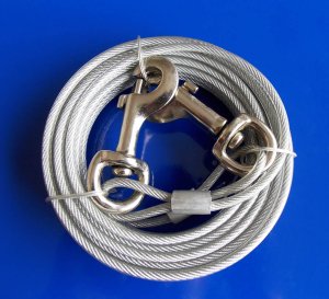 Eastland Bahçe için Yaylı Çelik Köpek Bağlama Halatı 6 M