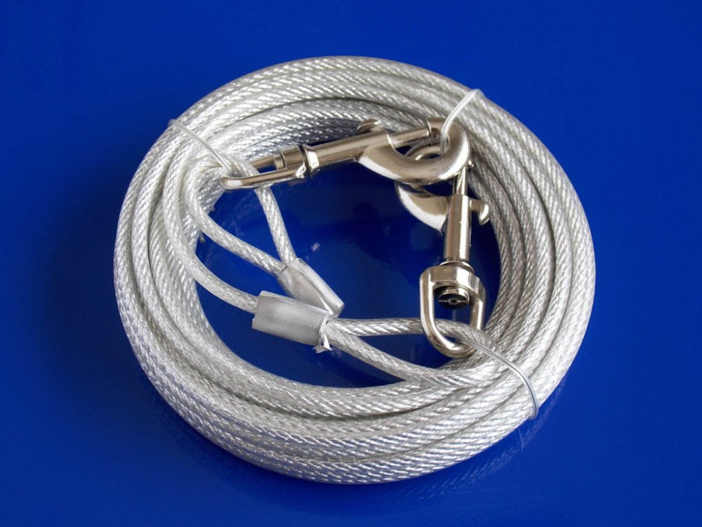 Eastland Bahçe için Yaylı Çelik Köpek Bağlama Halatı 9m - 1