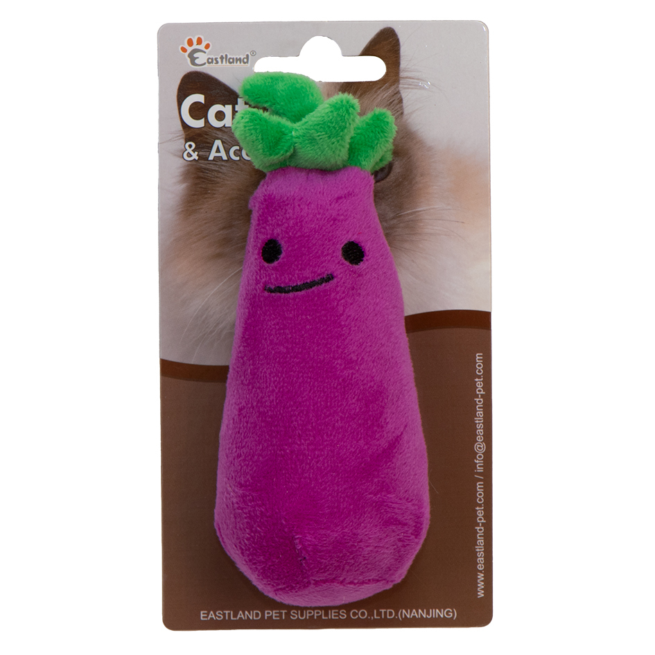 Eastland Catnipli Hışırtılı Peluş Patlıcan 13cm - 1