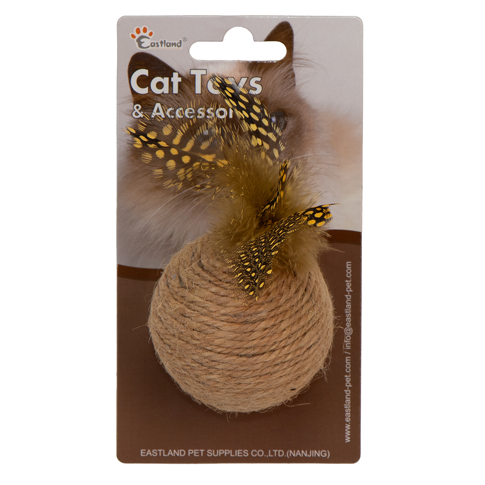 Eastland Hasır Tüylü Çıngıraklı Top-çap 6cm - 1