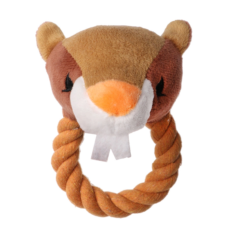 Eastland İpli Öten Peluş Kunduz Çap 18 Cm - 1