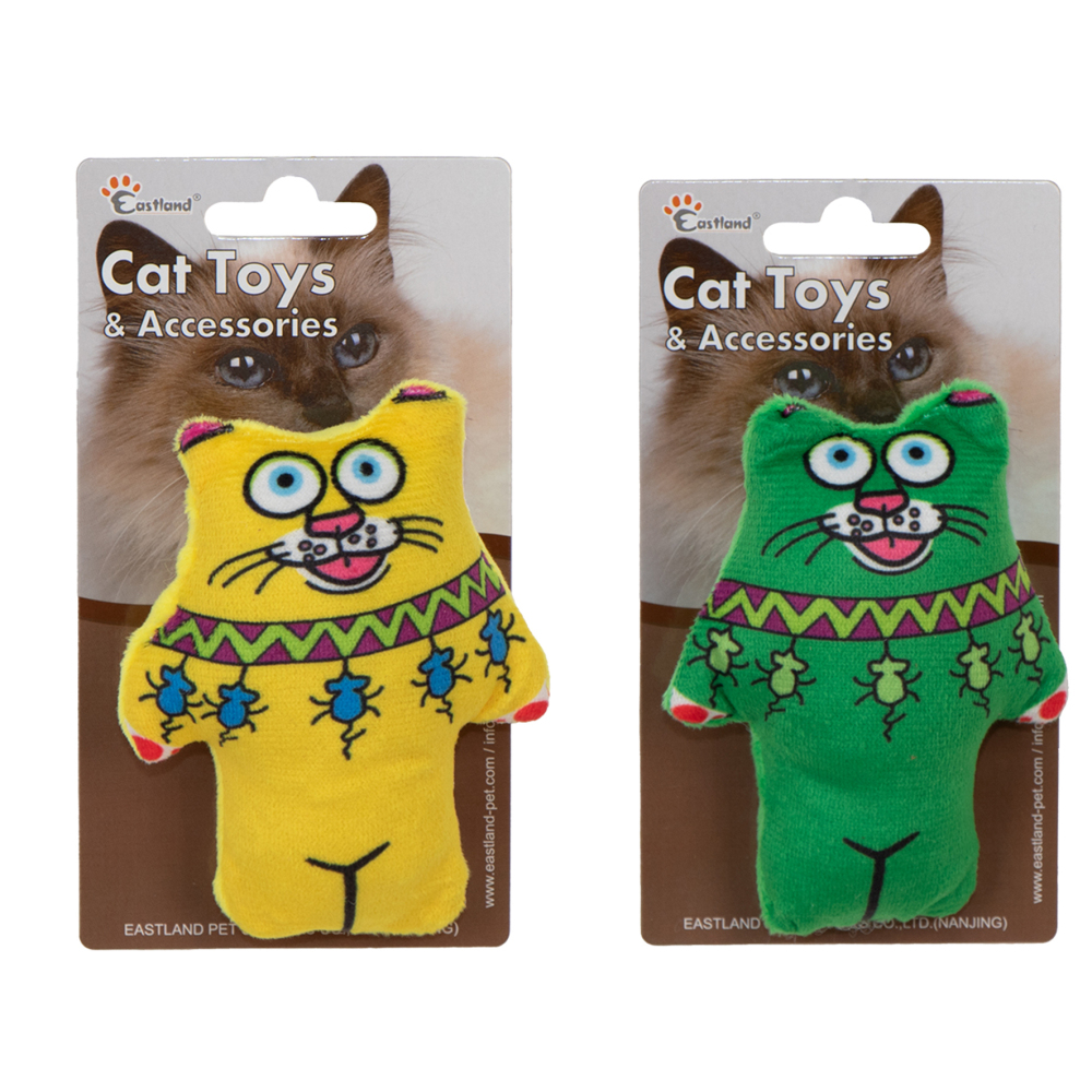 Eastland Kedi Otlu Öten Peluş Kedi 11,5cm - 1