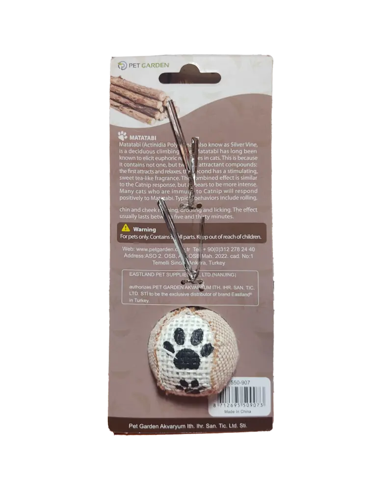 Eastland Matatabi Tüylü Toplu Kedi Oyuncağı 9 Cm - 2