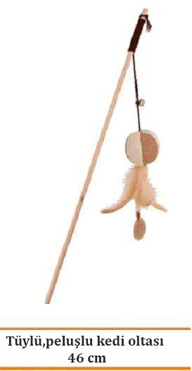 Eastland Tüylü Ve Peluşlu Kedi Oltası 46 Cm - 1