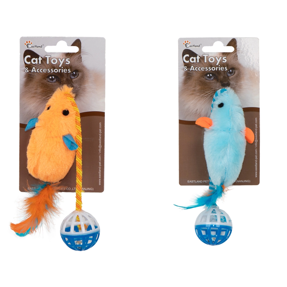 Eastland Tüylü Zilli Peluş Fare 28cm - 1