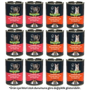 Econature Karışık Kedi Yaş Maması 400 gr X 12 Adet