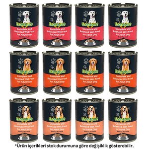 Econature Karışık Köpek Yaş Maması 400 gr X 12 Adet
