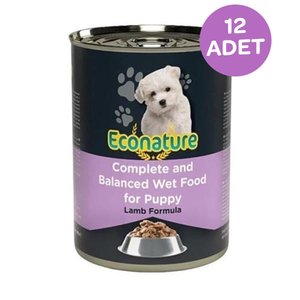 Econature Kuzu Etli Yavru Köpek Konservesi 400 Gr x 12 Adet