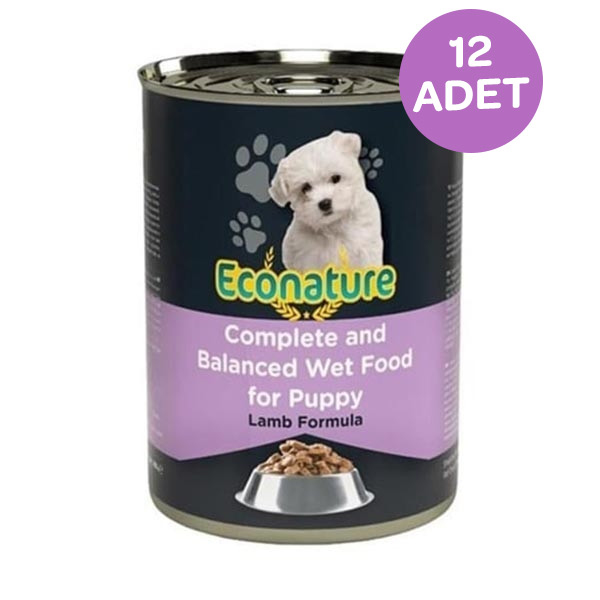 Econature Kuzu Etli Yavru Köpek Yaş Maması 400 Gr x 12 Adet - 1